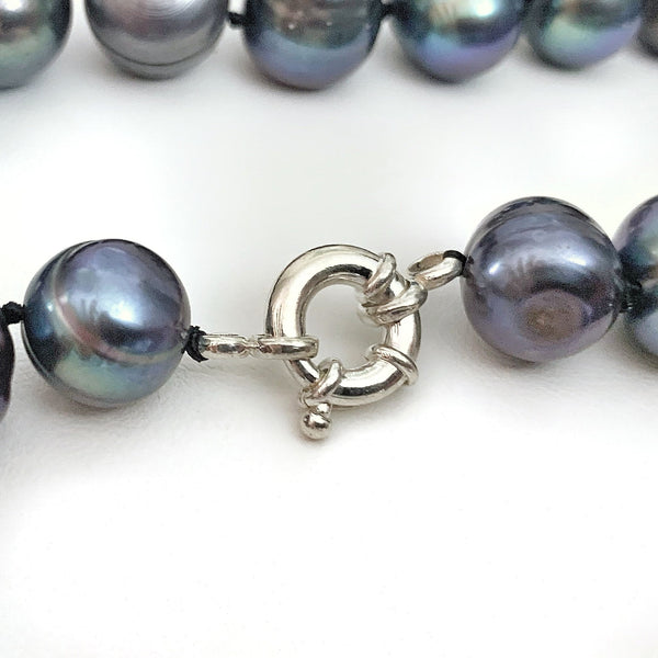 Collier Atlantide - Perles Nuit Boréale - 48cm