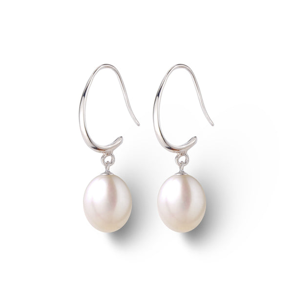 Boucles d'Oreilles  Perles de Cutures d'Eau Douce Pendentif  Argent 925