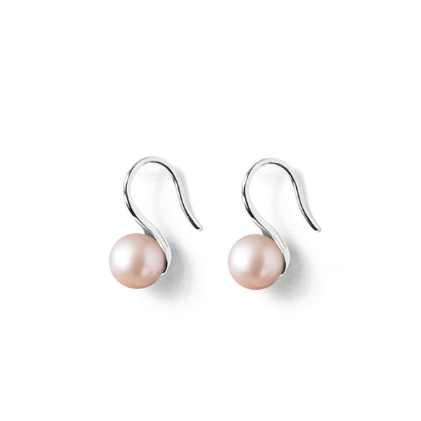 Boucles d'Oreilles  Perles de Cutures d'Eau Douce Pendentif  Argent 925