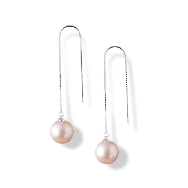 Boucles d'Oreilles  Perles de Cutures d'Eau Douce Pendentif  Argent 925