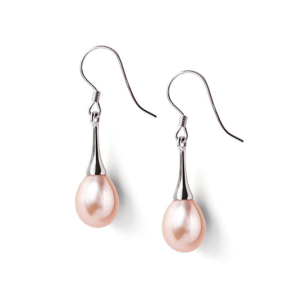 Boucles d'Oreilles  Perles de Cutures d'Eau Douce Pendentif  Argent 925
