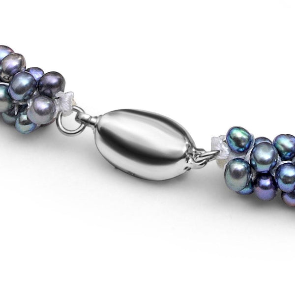 Collier en Perles Tressées (4mm) - Nuit Boréale - 45 cm
