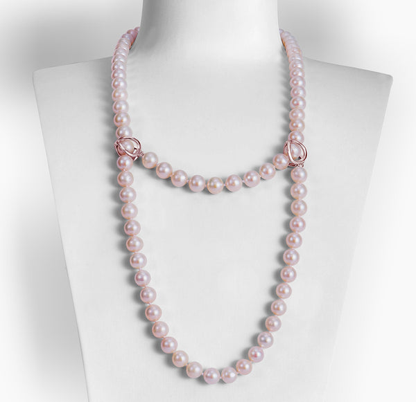 Collier 72cm Perles de cultures d'Eau Douce   Argent 925
