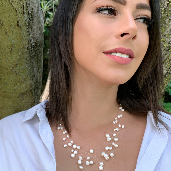 Collier Grande Constellation (7 rangs) - Neige
